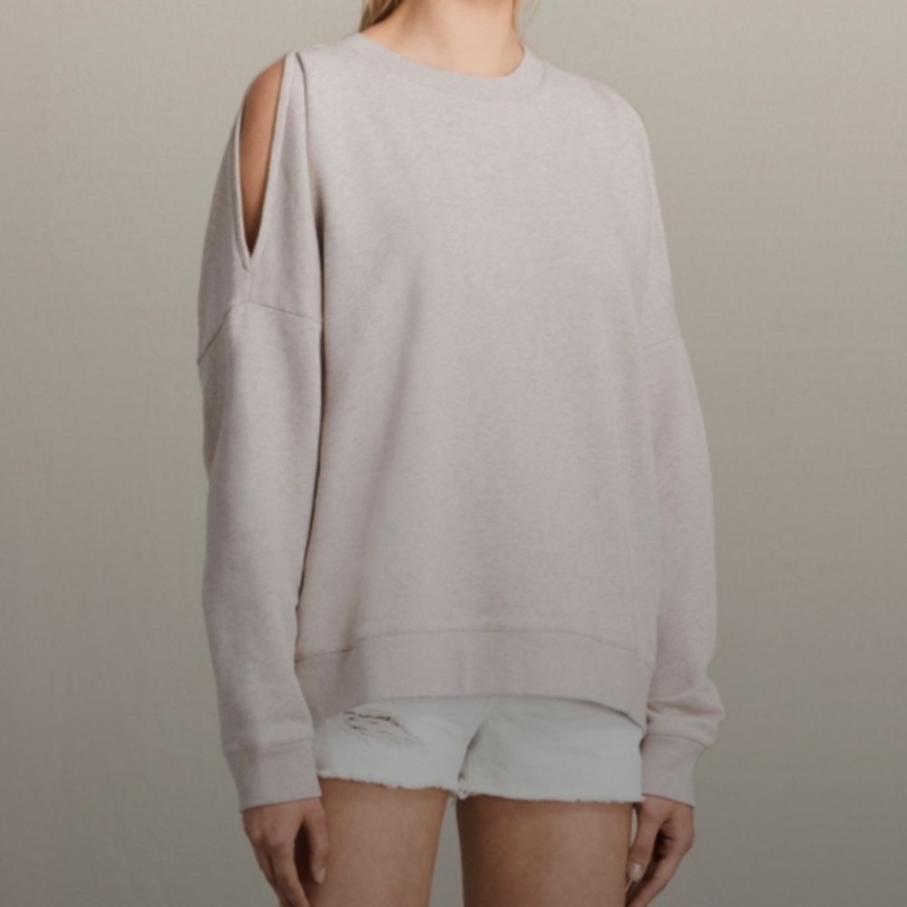 All Saints Unai Cold Shoulder Sweatshirt Size Small